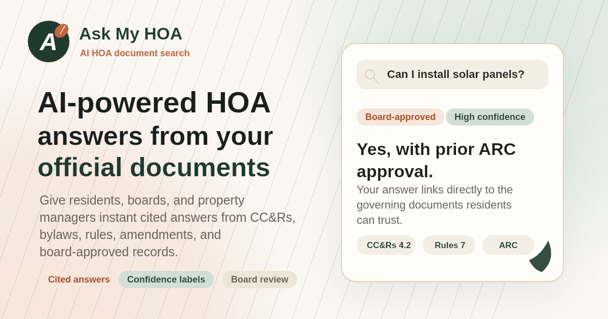 Ask My HOA | AI HOA Document Search & Resident Q&A App
